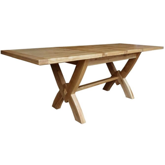 Pine and Oak Cathedral Oak Oxbow 1800mm Extending Table