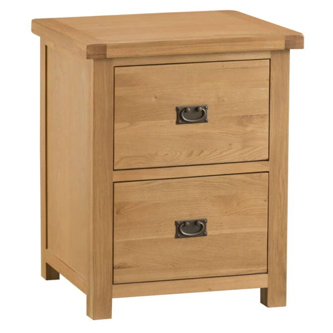 Pine and Oak Coburn Oak 2 Drawer Filing Cabinet