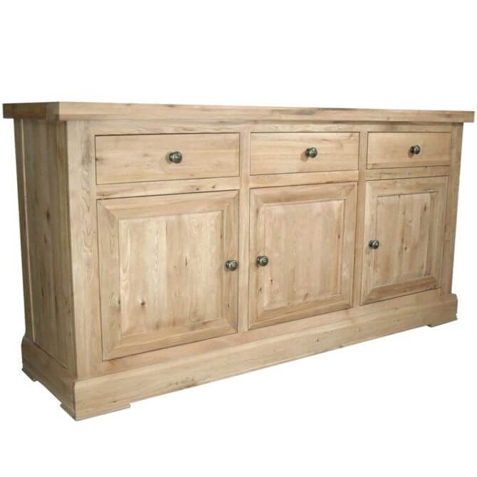 Pine and Oak Cathedral Oak 3 Door Sideboard