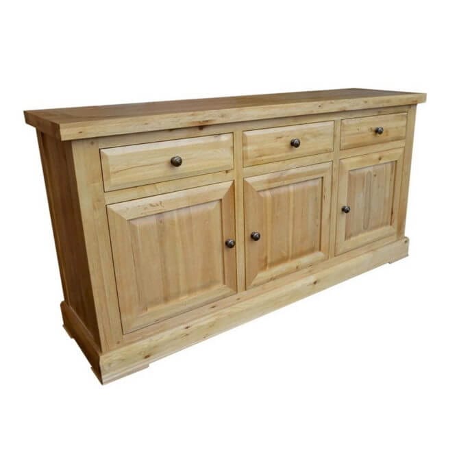 Pine and Oak Cathedral Oak 3 Door Sideboard