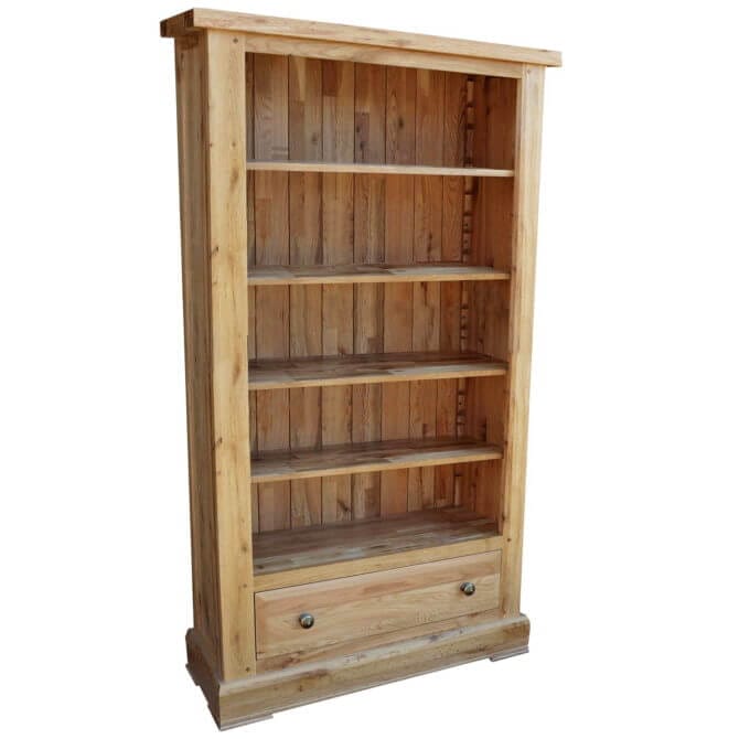 Pine and Oak Cathedral Oak Tall Wide Bookcase