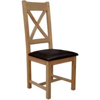 Pine and Oak Cathedral Oak Cross Back Chair