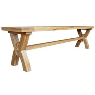 Pine and Oak Cathedral Oak Small Ox Bow Bench