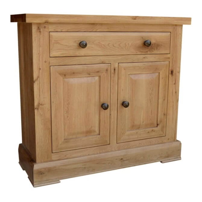 Pine and Oak Cathedral Oak 2 Door Mini Sideboard