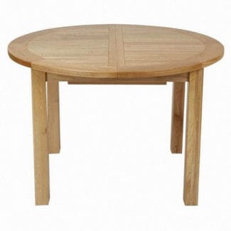 Pine and Oak Cathedral Oak Round Extending Dining Table