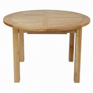 Cathedral Oak Round Extending Dining Table