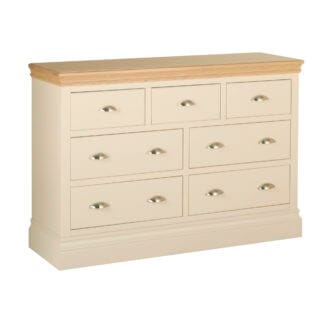 Coral Painted 3 Over 4 Chest of Drawers