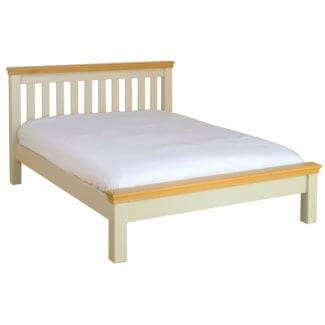 Pine and Oak Coral Painted 5Ft Low Foot End Bed