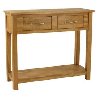 Pine & Oak Furniture Classic Oak 2 Drawer Console Table