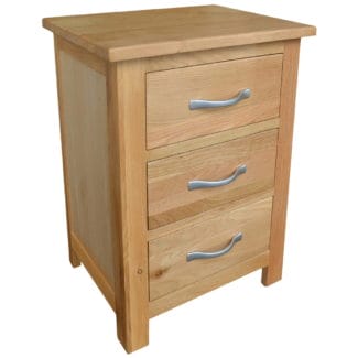 Classic Oak 3 Drawer Bedside