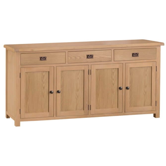 Pine and Oak Coburn Oak 4 Door, 3 Drawer Sideboard