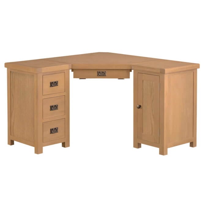 Pine and Oak Coburn Oak Corner Computer Desk