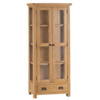 Pine and Oak Coburn Oak Glazed Display Cabinet
