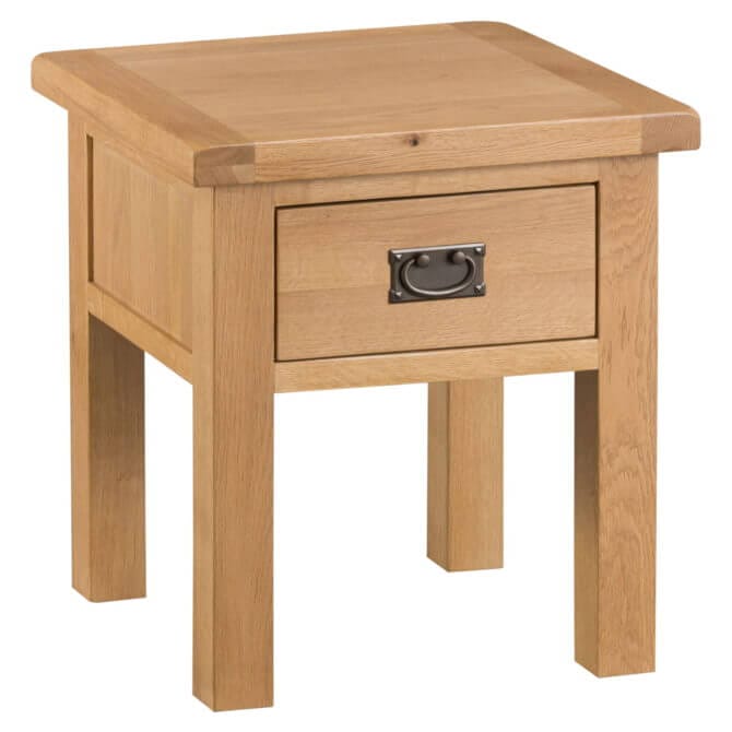 Pine and Oak Coburn Oak 1 Drawer Lamp Table