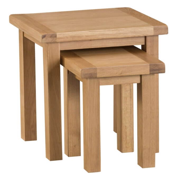 Pine and Oak Coburn Oak Nest Of 2 Tables