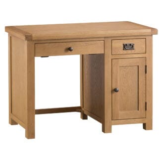 Pine and Oak Coburn Oak Single Pedestal Computer Desk