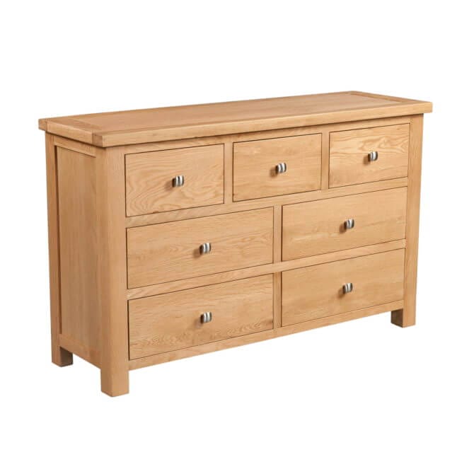 Pine and Oak Dorchester Oak 3 Over 4 Chest of Drawers