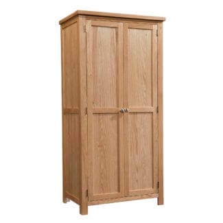 Pine and Oak Dorchester Oak 2 Door Full Hang Wardrobe