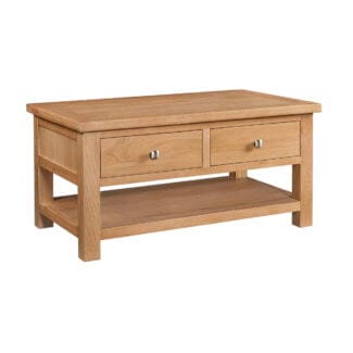 Pine and Oak Dorchester Oak 2 Drawer Coffee Table