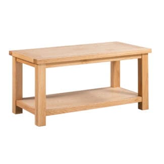 Pine and Oak Dorchester Oak Large Coffee Table with Shelf