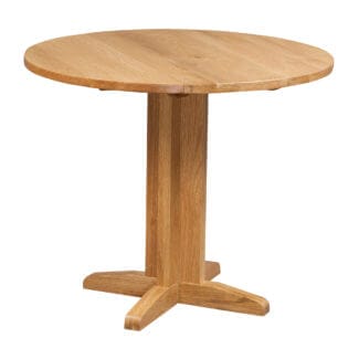 Pine and Oak Dorchester Oak Round 900mm Drop Leaf Table