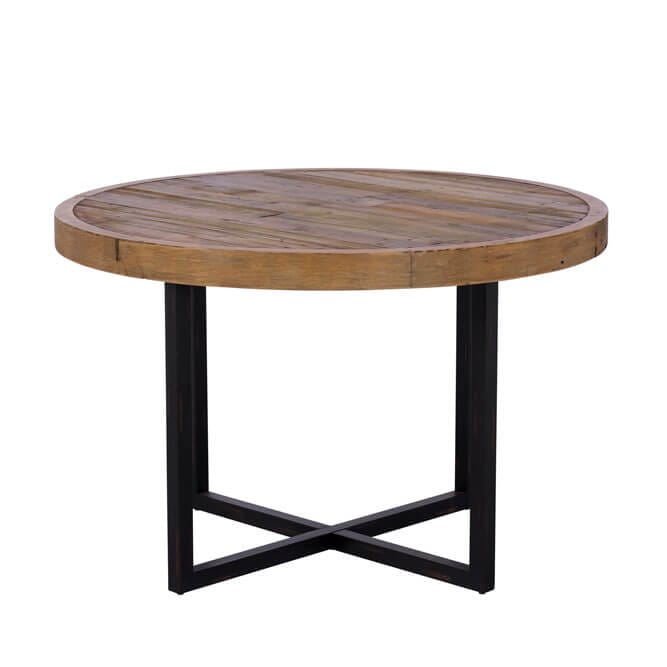 KD22 | Pine & Oak Furniture Pine & Oak Furniture Dakota Reclaimed Wood 1200mm Round Dining Table