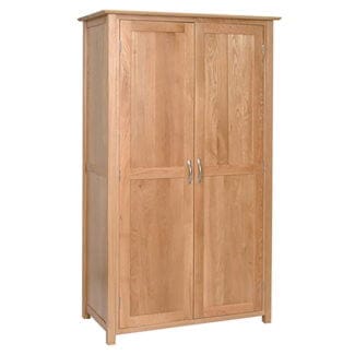 Pine and Oak Thame Oak 2 Door Full Hang Wardrobe