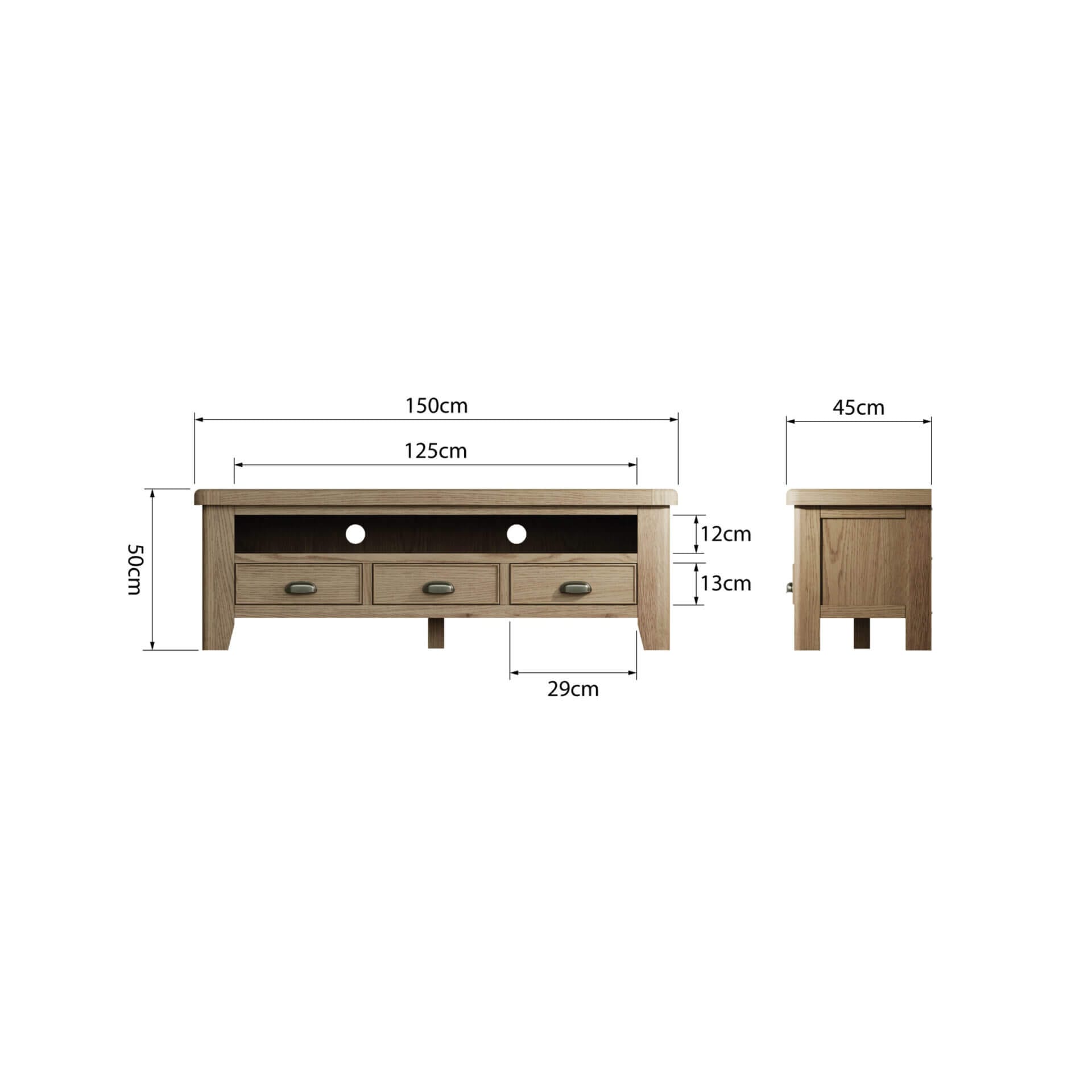 HO-LTV_DIMS | Pine & Oak Furniture Pine & Oak Furniture