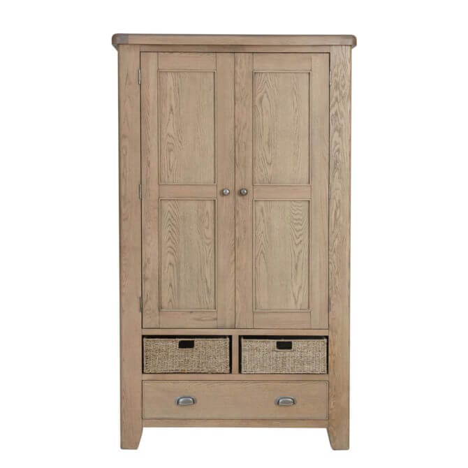 Pine and Oak Holburn Oak Larder Unit, 2 Doors,1 Drawer