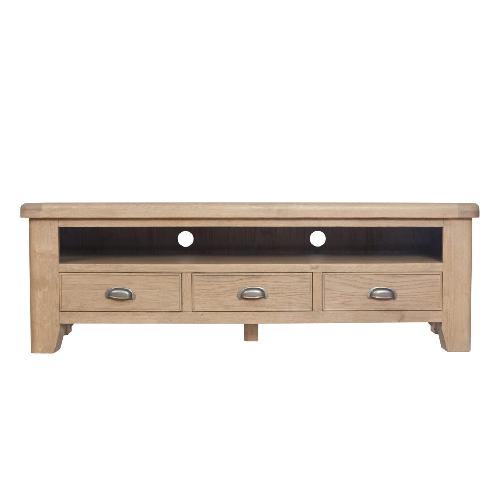 Holburn HO-LTV | Pine & Oak Furniture Pine & Oak Furniture Holburn Oak Large, 3 Drawer TV Unit