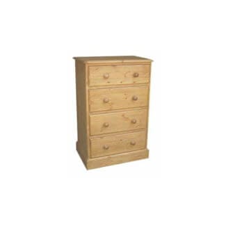 Pine & Oak Furniture Cottage Pine 24inches  4 Drawer Chest