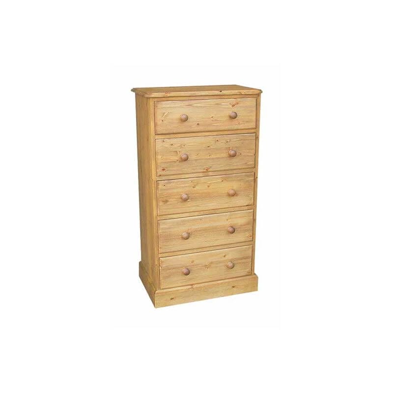 W1BR06 | Pine & Oak Furniture Pine & Oak Furniture Cottage Pine 24inches 5 Drawer Chest