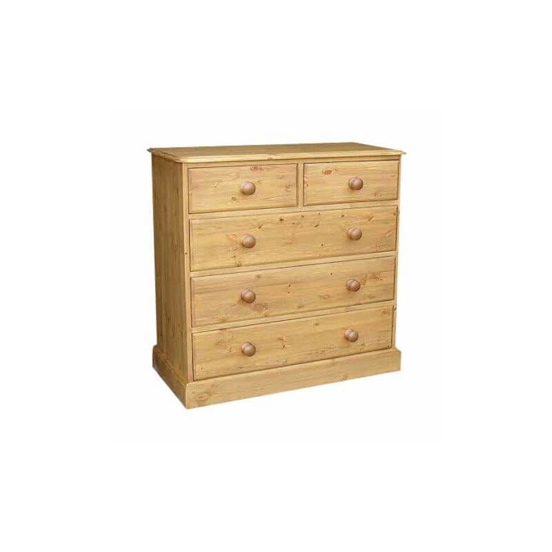 W1BR18 | Pine & Oak Furniture Pine & Oak Furniture Cottage Pine 36inches 2 Over 3 Chest of Drawers