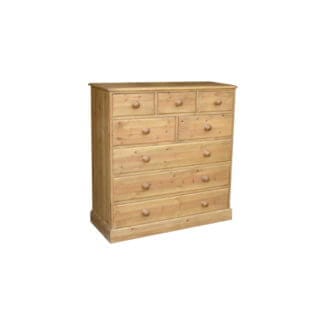 Pine and Oak Cottage Pine 42inches  8 Drawer Combi Chest