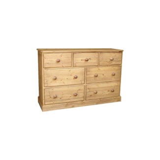 Pine and Oak Cottage Pine 54inches  3 Over 2 Over 2 Chest of Drawers