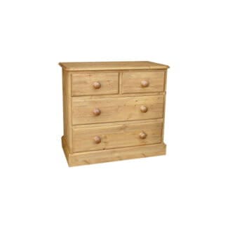 Pine & Oak Furniture Cottage Pine 30inches  2 Over 2 Chest of Drawers