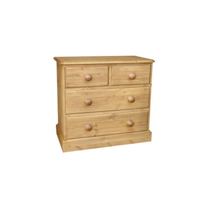 Pine and Oak Cottage Pine 30inches  2 Over 2 Chest of Drawers