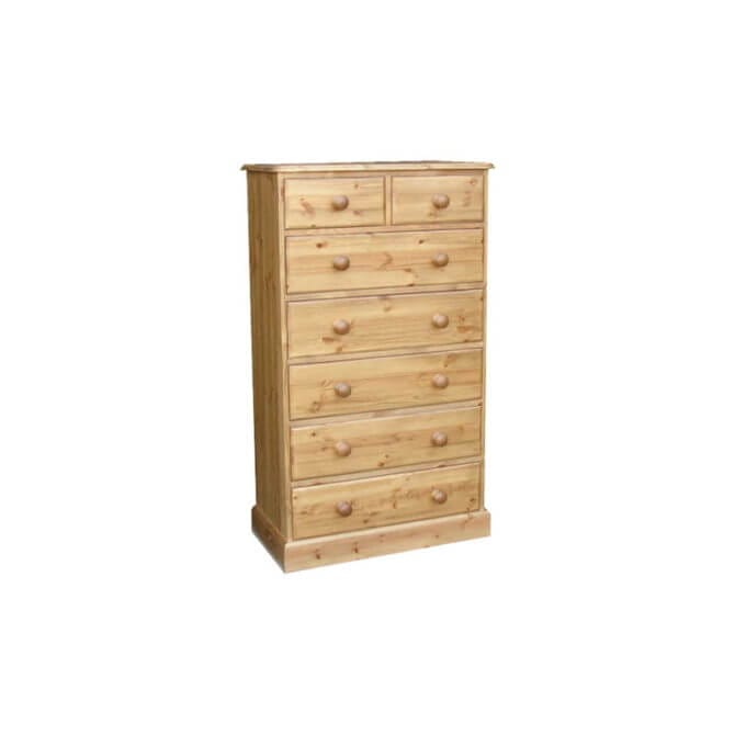 Pine and Oak Cottage Pine 30inches  2 Over 5 Chest of Drawers