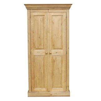 Pine & Oak Furniture Cottage Pine 2 Door Full Hang Wardrobe