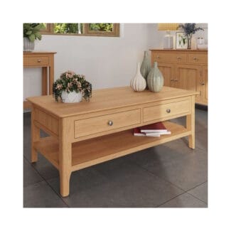 Alton Oak Large 2 Drawer Coffee Table