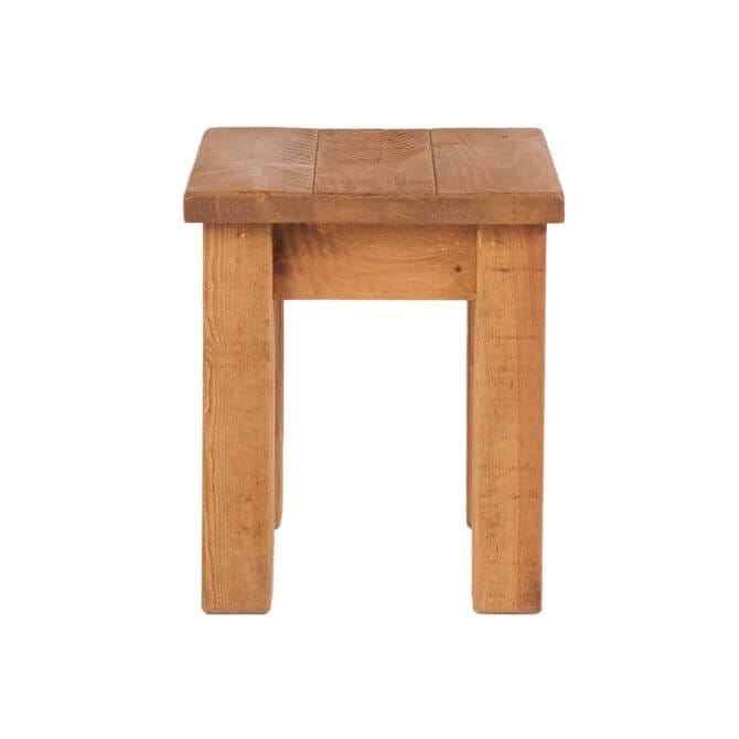 Pine and Oak Rustic Plank Dressing Table Stool