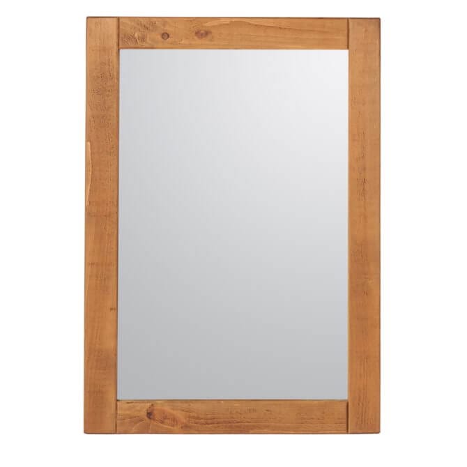 Pine and Oak Rustic Plank Mirror, 20inches x 16inches  Glass Size