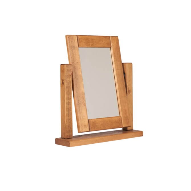 Pine and Oak Rustic Plank Dressing Table Mirror