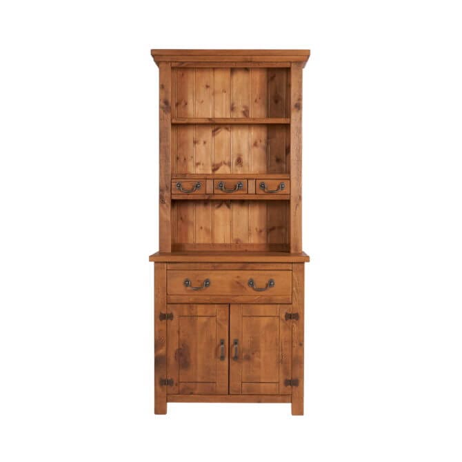 Pine and Oak Rustic Plank 2 Door, 1 Drawer Sideboard