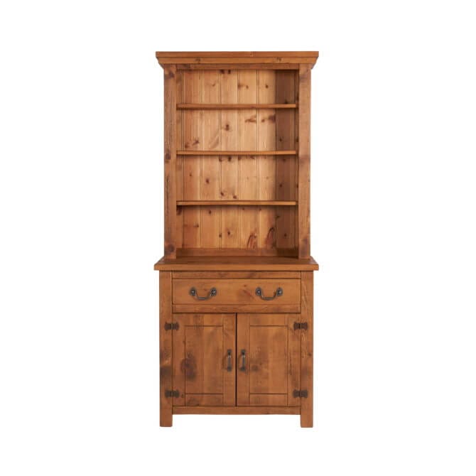 Pine and Oak Rustic Plank 2 Door, 1 Drawer Sideboard