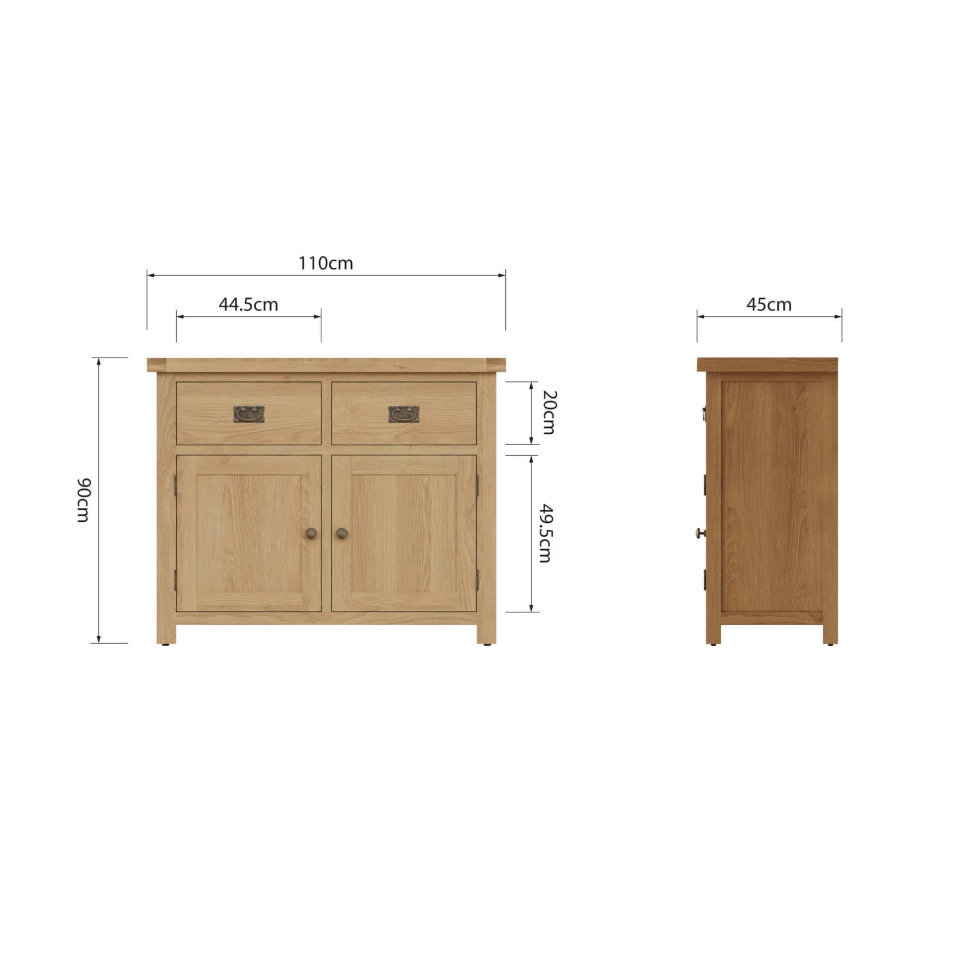 CON-STS_DIMS | Pine & Oak Furniture Pine & Oak Furniture