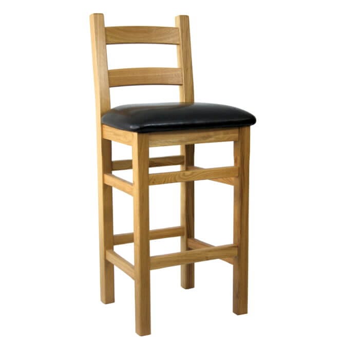 Pine and Oak Crofter Bar Stool - Brown