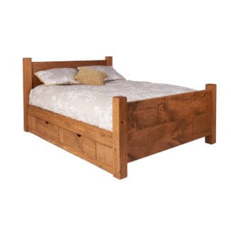 Rustic Plank 4'6" Divan Drawer Base