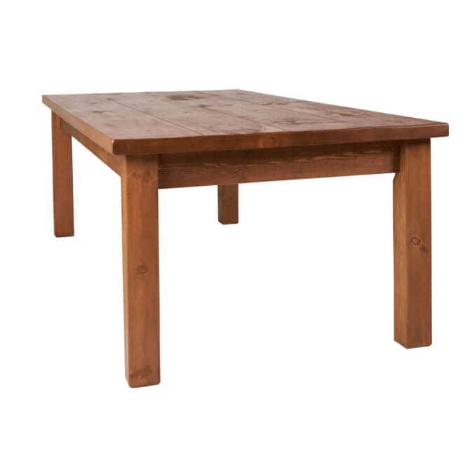 Pine and Oak Rustic Plank 10Ft, 4 Plank Dining Table