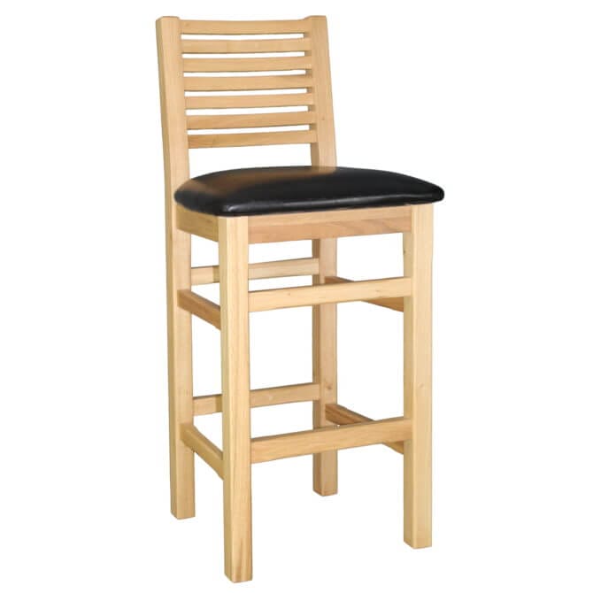 Pine and Oak Stein Bar Stool - Brown